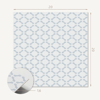 Self adhesive vinyl floor tiles Oval motif in a geometric style