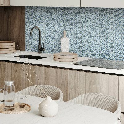Self adhesive vinyl floor tiles Floral pattern in a geometric version