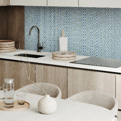 Self adhesive vinyl floor tiles Floral pattern in a geometric version