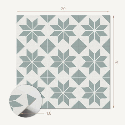Vinyl tiles Geometric floral patterns
