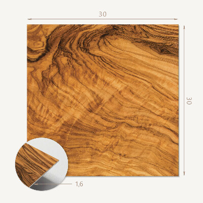Self adhesive vinyl floor tiles Wooden organic motif