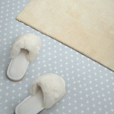 Self adhesive vinyl floor tiles Pattern with cross-stitch details