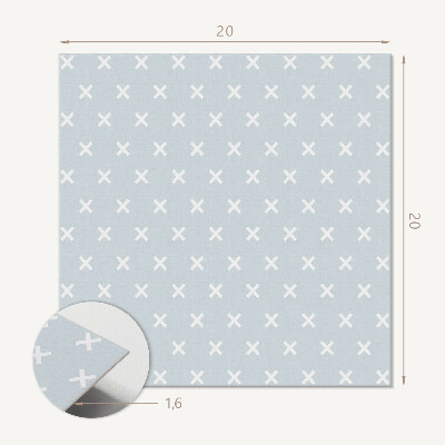 Self adhesive vinyl floor tiles Pattern with cross-stitch details