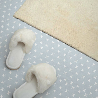 Self adhesive vinyl floor tiles Pattern with cross-stitch details