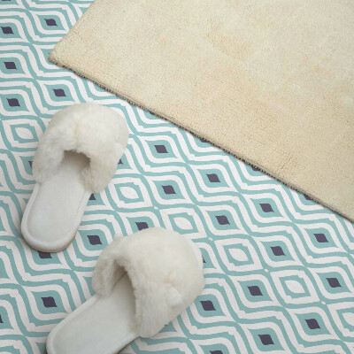 Self adhesive vinyl floor tiles Wave and rhombus pattern