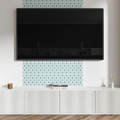 Self adhesive vinyl floor tiles Wave and rhombus pattern