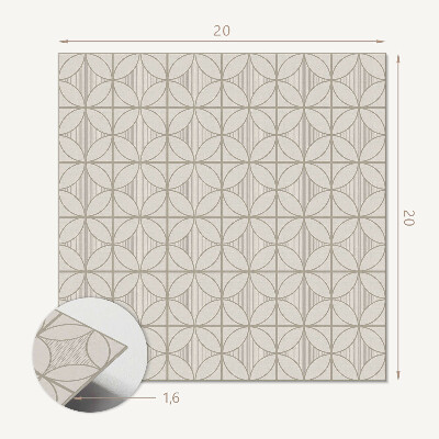 Vinyl tiles Geometry with circles in a modern version