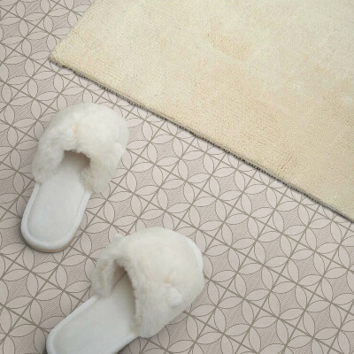 Vinyl tiles Geometry with circles in a modern version
