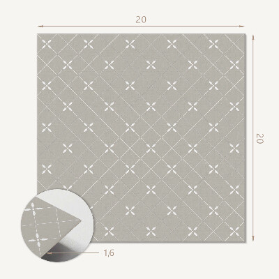 Self adhesive vinyl floor tiles Rhombuses in a modern graphic style