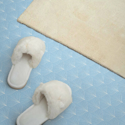 Vinyl tiles Waves in a gentle motif
