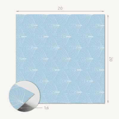Vinyl tiles Waves in a gentle motif