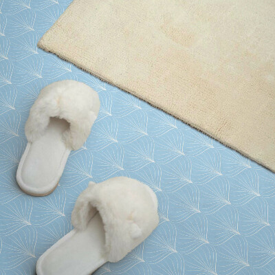 Vinyl tiles Waves in a gentle motif