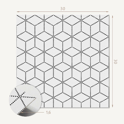 Vinyl tiles Hexagonal style dot pattern