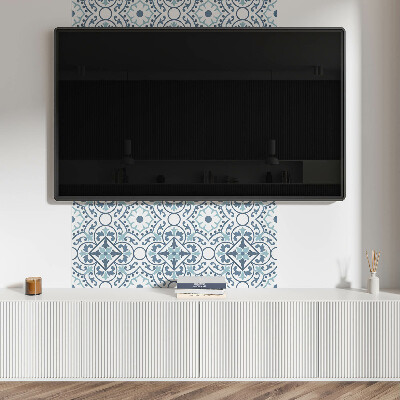 Self adhesive vinyl floor tiles Plant ornaments with a floral accent