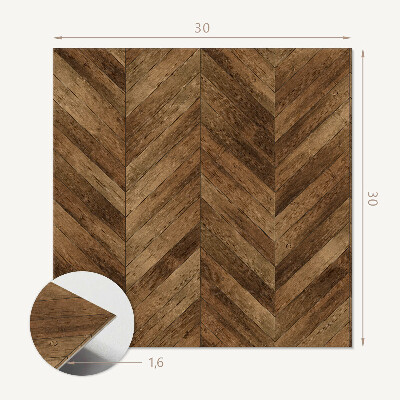 Vinyl tiles Herringbone board motif