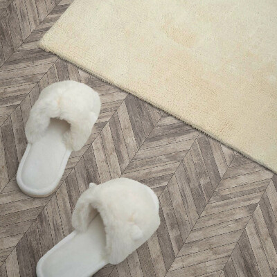 Self adhesive vinyl floor tiles Herringbone board motif