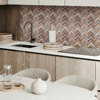 Pvc wall panels Wooden herringbone in an elegant version