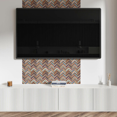 Pvc wall panels Wooden herringbone in an elegant version
