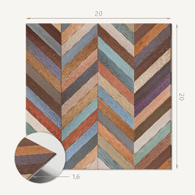Pvc wall panels Wooden herringbone in an elegant version