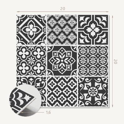 Vinyl tiles Tiled patterns in a geometric style