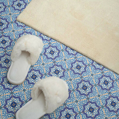 Self adhesive vinyl floor tiles Decorative patterns in the ornamental style