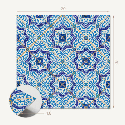 Self adhesive vinyl floor tiles Decorative patterns in the ornamental style