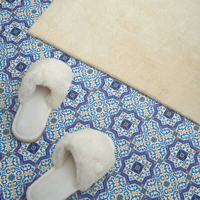 Self adhesive vinyl floor tiles Decorative patterns in the ornamental style