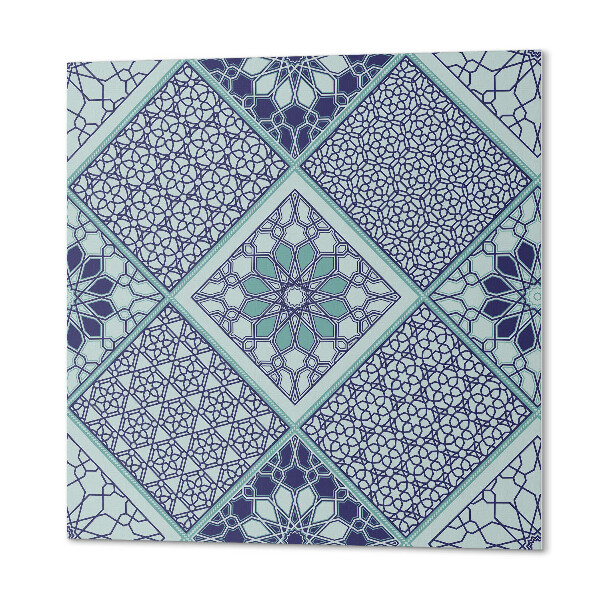 Vinyl tiles Geometric patterns in a mosaic composition