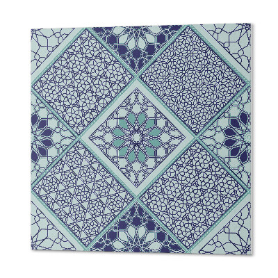 Vinyl tiles Geometric patterns in a mosaic composition