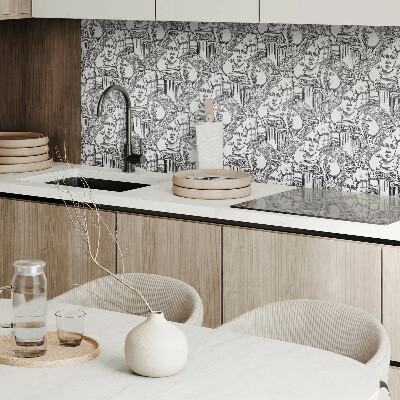 Pvc wall panels Motif with traditional carvings