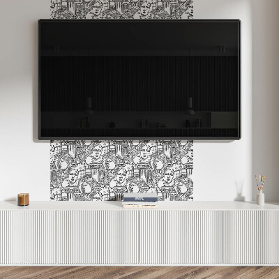 Pvc wall panels Motif with traditional carvings
