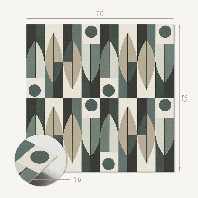 Self adhesive vinyl floor tiles Geometry in an abstract style