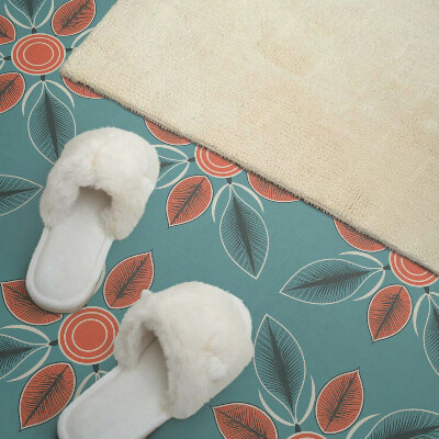 Vinyl tiles Plant pattern with flowers and leaves