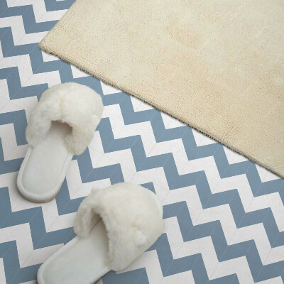 Self adhesive vinyl floor tiles Pattern with wavy zigzags