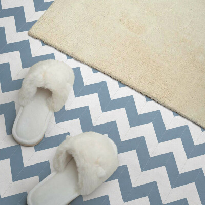 Self adhesive vinyl floor tiles Pattern with wavy zigzags