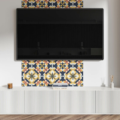 Vinyl tiles Geometry in a floral style