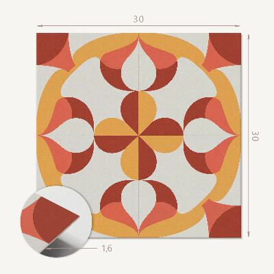 Vinyl tiles Abstract composition of shapes