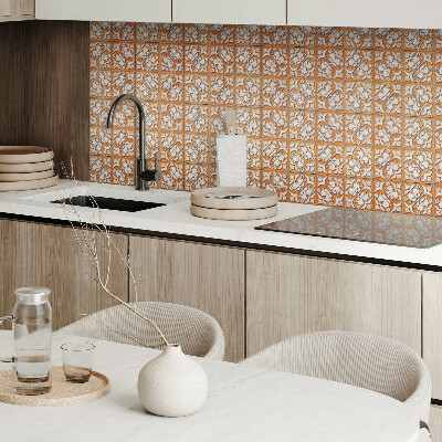 Self adhesive vinyl floor tiles An elegant floral motif