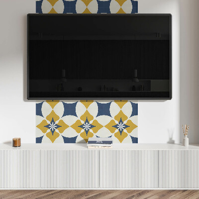 Pvc wall panels Symmetrical flower pattern in pastel tones