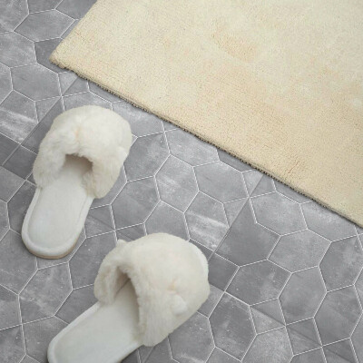 Self adhesive vinyl floor tiles Mosaic hexagonal pattern in a modern style