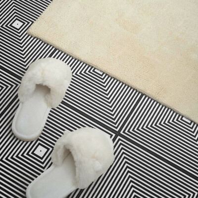 Vinyl tiles Square concentric lines motif