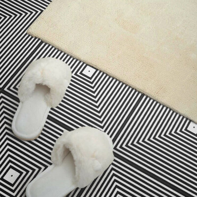 Vinyl tiles Square concentric lines motif