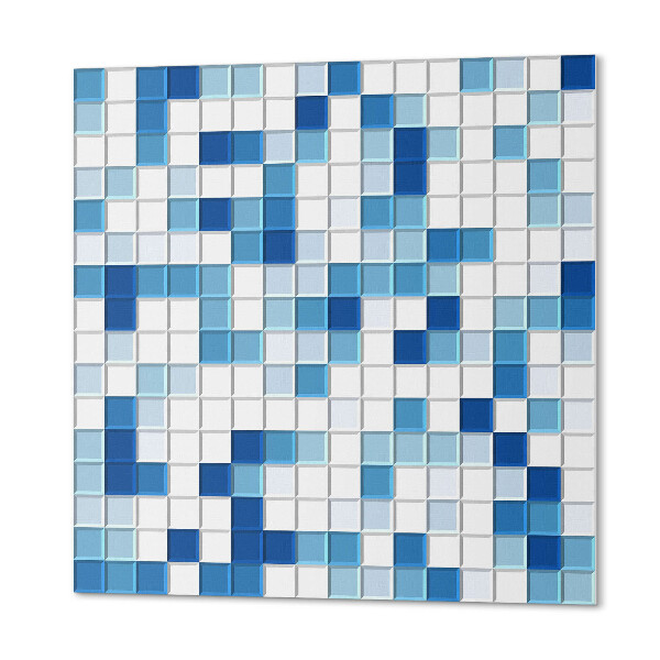Vinyl tiles Mosaic pattern in intense shades of blue