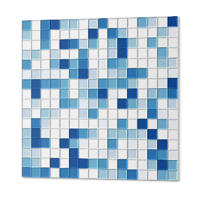 Vinyl tiles Mosaic pattern in intense shades of blue