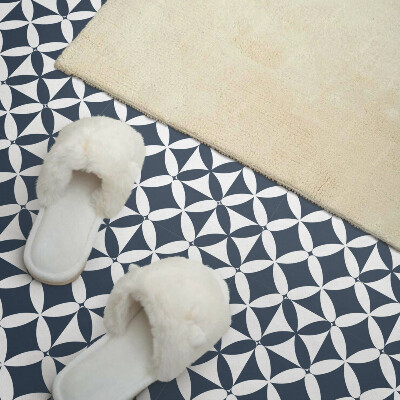 Self adhesive vinyl floor tiles Floral pattern in geometric forms