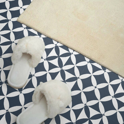 Self adhesive vinyl floor tiles Floral pattern in geometric forms