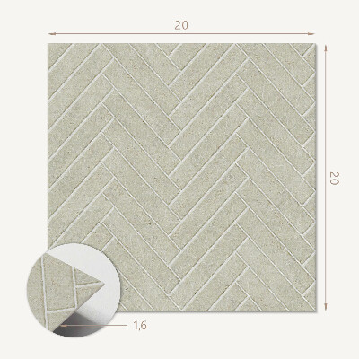 Vinyl tiles Herringbone motif