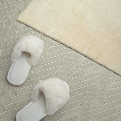 Vinyl tiles Herringbone motif