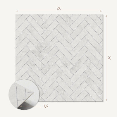 Vinyl tiles Herringbone spatial motif