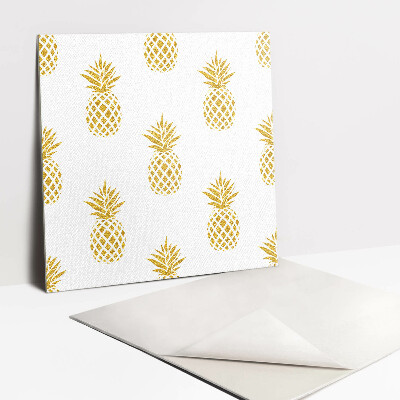 Vinyl tiles Golden cartoon pineapple